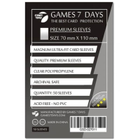 Протектор для карт Games 7 Days 70 х 110 мм, Magnum Ultra-Fit, 50 шт (PREMIUM) (GSD-027011)