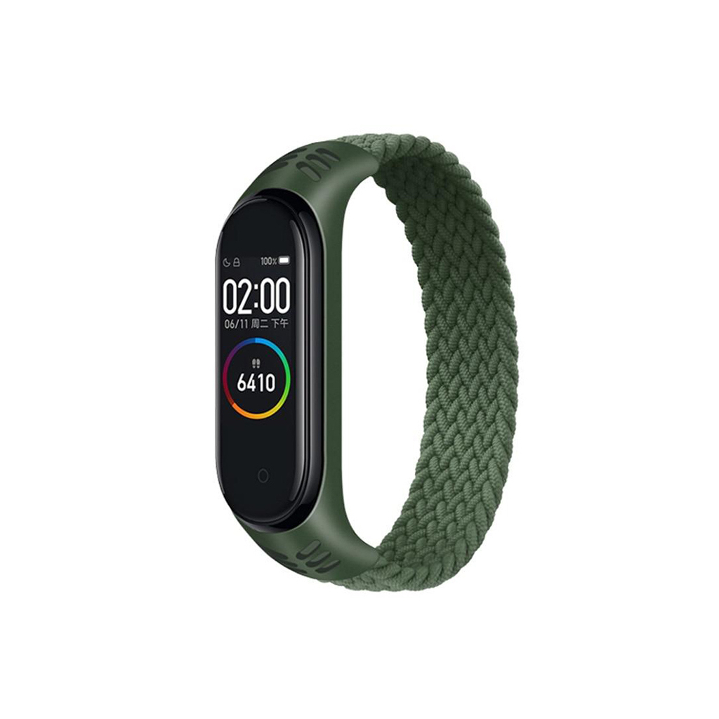 Ремінець до фітнес браслета BeCover Elastic Nylon Style для Xiaomi Mi Smart Band 5/6 (Size L) Khaki (706161)