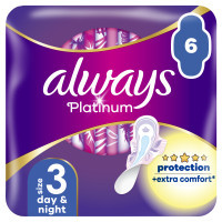 Sanitary pads Always Platinum Day&Night (Size 3) 6 pcs. (8001090445032)