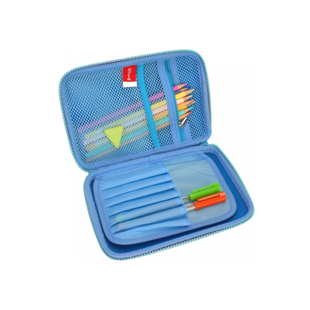 Пенал Cool For School 1 відділення з органайзером блакитний (QT-5650-Blue) Пенал Cool For School 1 відділення з органайзером блакитний (QT-5650-Blue)