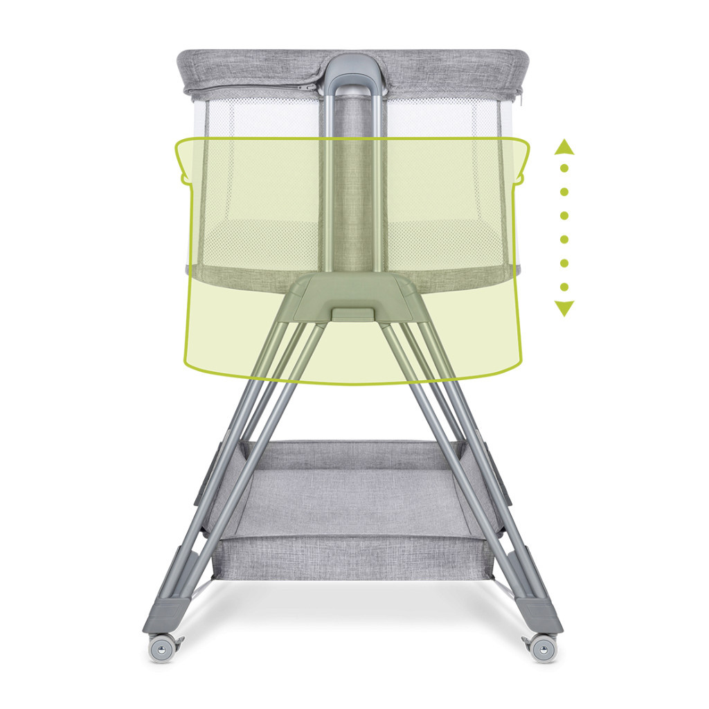 Ліжечко Lionelo приставне Luna Grey Concrete (LO-LUNA GREY CONCRETE)