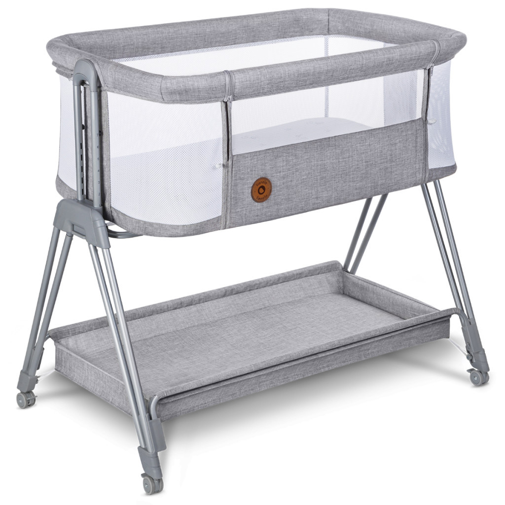 Ліжечко Lionelo приставне Luna Grey Concrete (LO-LUNA GREY CONCRETE)