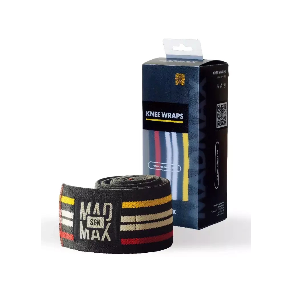 Бинт для спорту MadMax на коліна Knee Wraps Black (MFA-292-U)