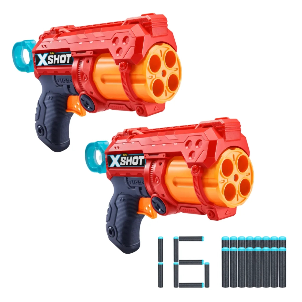 Іграшкова зброя Zuru X-Shot Red Швидкострільний бластер EXCEL FURY 4 2 PK (3 банки, 16 патронів) (36329R) Іграшкова зброя Zuru X-Shot Red Швидкострільний бластер EXCEL FURY 4 2 PK (3 банки, 16 патронів) (36329R)