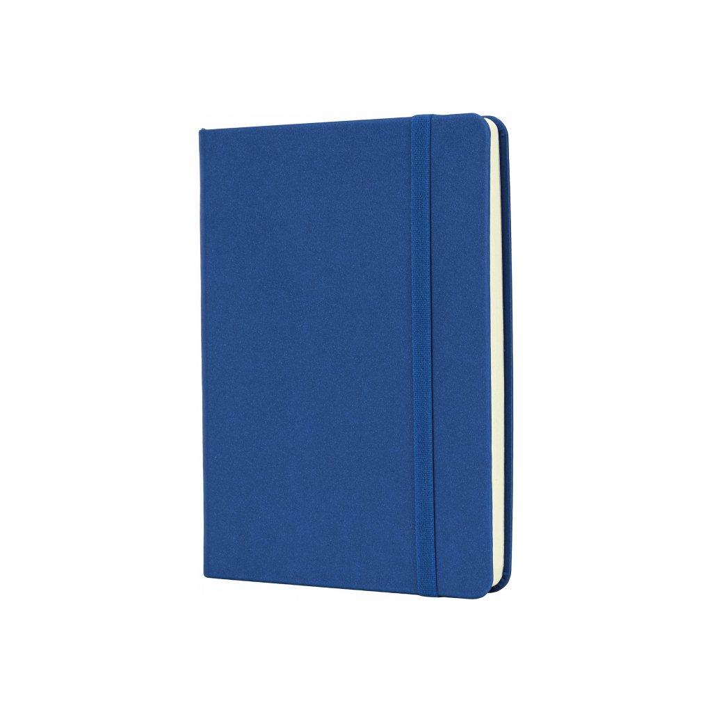 Книга записна Optima А6 MAGIC, тверда обкладинка, гумка, білий блок лінія, синій (O20388-02)