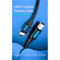 Кабель для принтера USB-C 2.0 to BM 2.0m 2.4А 480Mbps Vention (CQUBH)