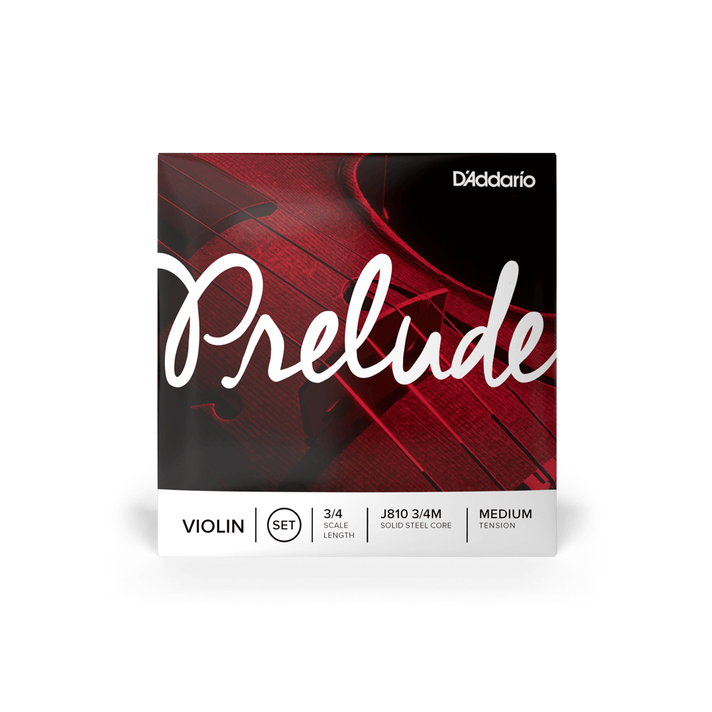 Струни для скрипки D'Addario Prelude Violin String Set 3/4 Scale Medium Tension (J810 3/4M)