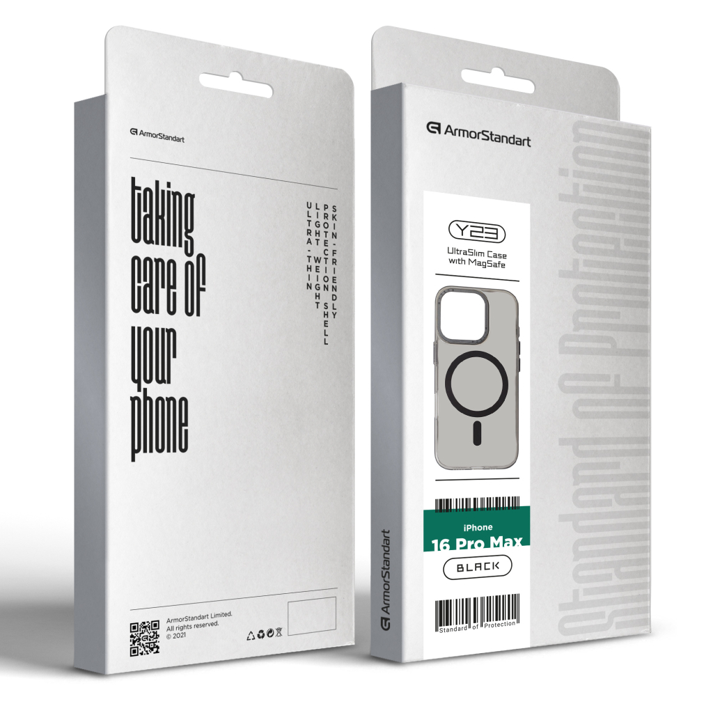 Чохол до мобільного телефона Armorstandart Y23 MagSafe Apple iPhone 16 Pro Max Transparent Black (ARM79575) Чохол до мобільного телефона Armorstandart Y23 MagSafe Apple iPhone 16 Pro Max Transparent Black (ARM79575)