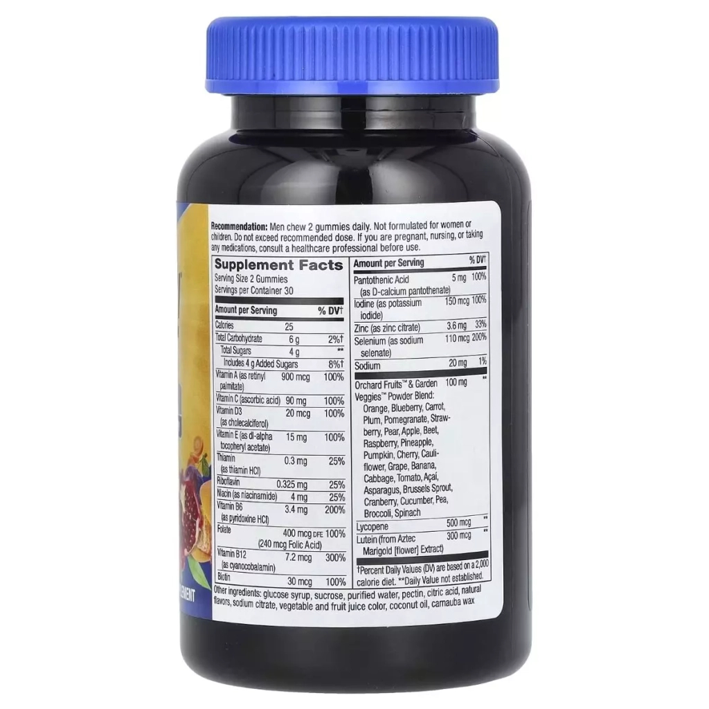 Мультивітамін Nature's Way Мультивітаміни для чоловіків 50+, смак фруктів Alive! Men's 50+ Mult (NWY-15902)