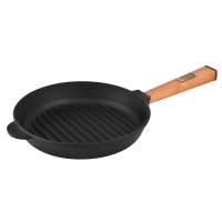 Frying pan Brizoll Optima cast iron Grill with a handle 260x40 mm (O2640G-P)