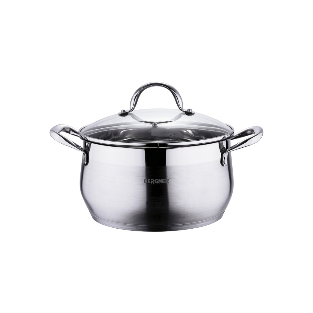 Каструля Bergner Gourmet, з кришкою 5.6 л (BG-6508) Каструля Bergner Gourmet, з кришкою 5.6 л (BG-6508)