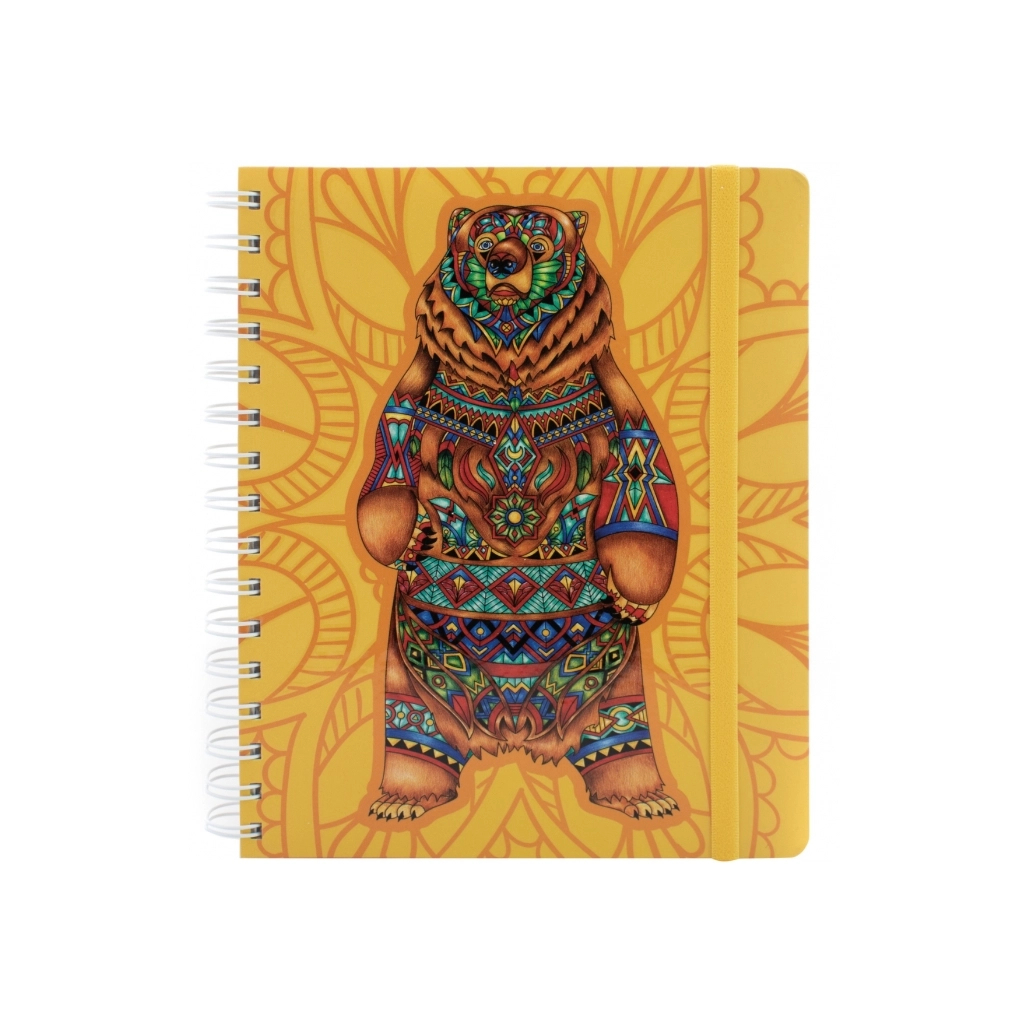 Блокнот Optima Sambala на гумці, 175х206 мм спіраль, 150 аркушів клітинка з полями (O20849-01) Блокнот Optima Sambala на гумці, 175х206 мм спіраль, 150 аркушів клітинка з полями (O20849-01)