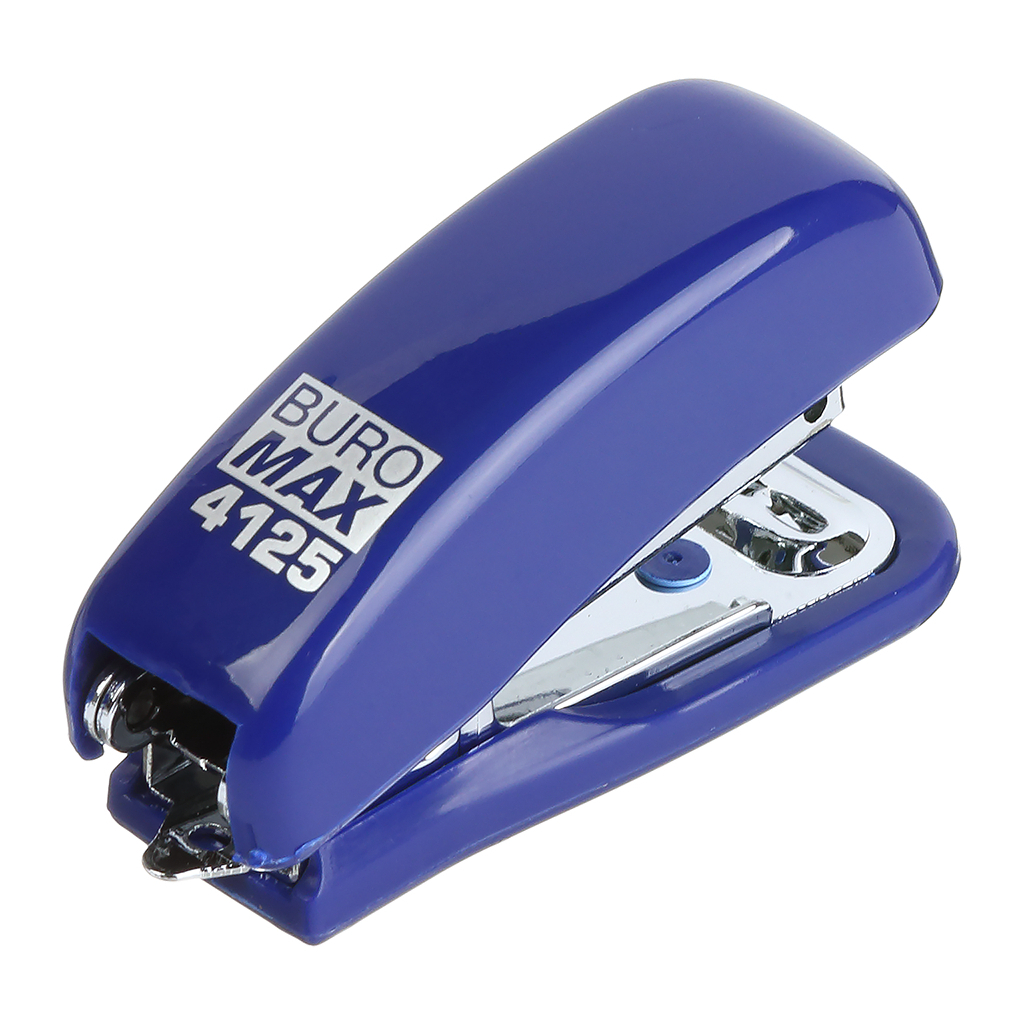 Степлер Buromax пластиковий МІНІ, 10 аркушів, (скоби №10), 61 х 36 х 23 мм, синій (BM.4125-02) Степлер Buromax пластиковий МІНІ, 10 аркушів, (скоби №10), 61 х 36 х 23 мм, синій (BM.4125-02)