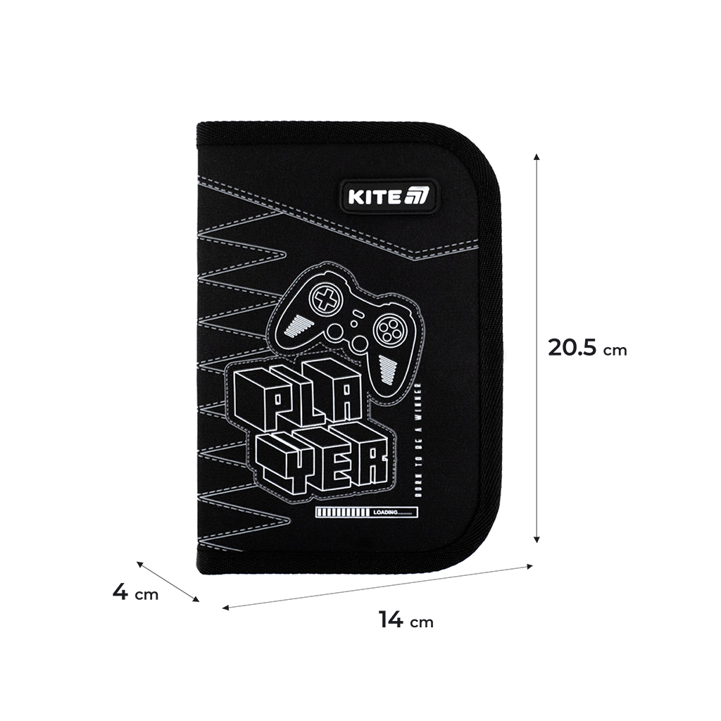 Пенал Kite Player 1 відділення, 2 відвороти (K25-622H-6)