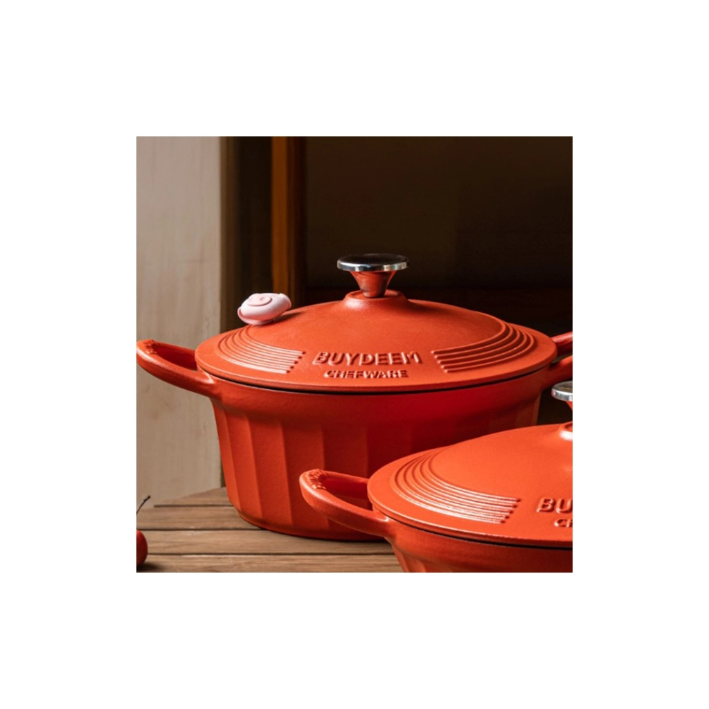 Гусятниця Buydeem CP541 Koi Red чавунна емальована 1.8 л (CP541-KR)