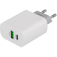 Зарядний пристрій XO L64 USB-A + USB-C 18W White (L64.white)