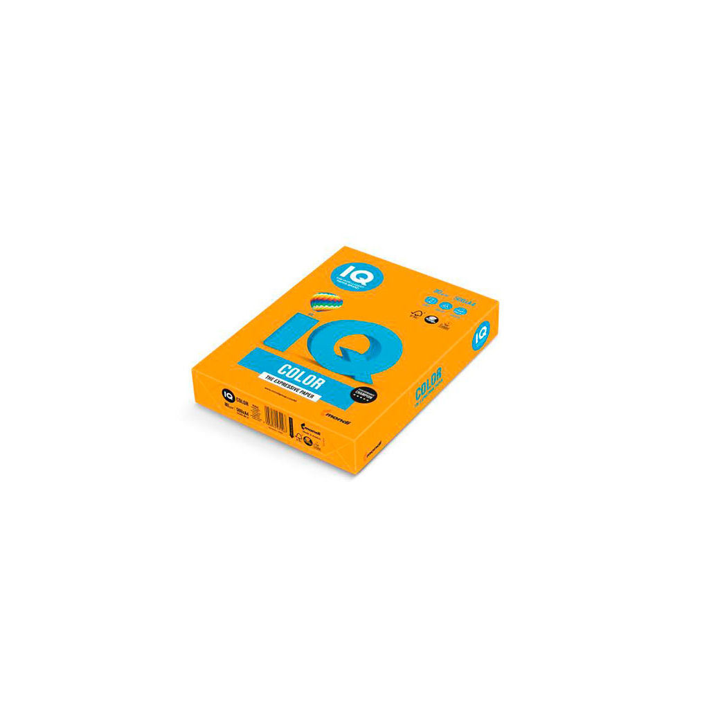 Папір IQ color А4 80g 500sh orange, tangerine Mondi (MO15/A4/80/IQ)