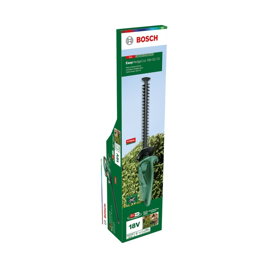 Кущоріз Bosch акумуляторний EasyHedgeCut 18V-52-13 18V, лезо 52см, крок різу 15мм, 3.28кг (без АКБ та ЗП) (0.600.849.M00)