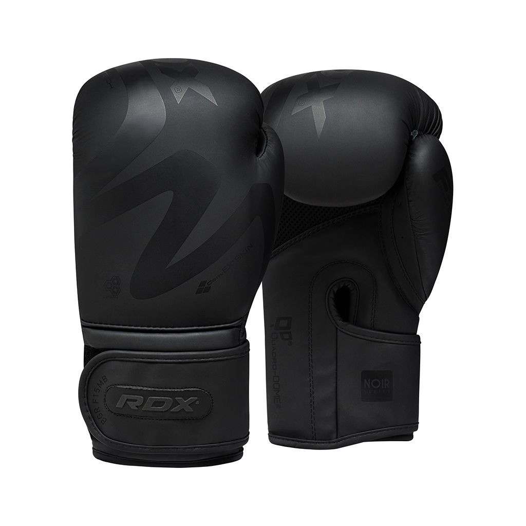 Боксерські рукавички RDX F15 Noir Matte Black 14 унцій (BGR-F15MB-14oz)