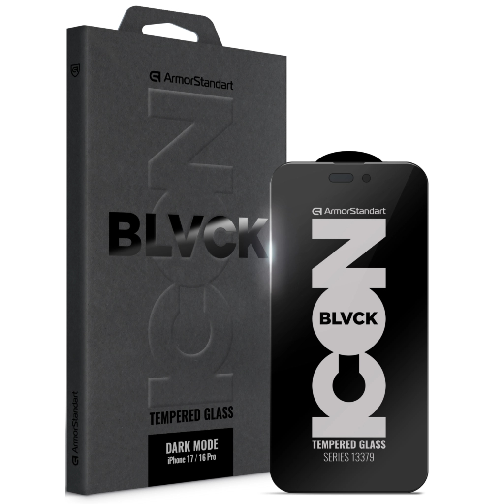 Скло захисне Armorstandart Dark Mode Apple iPhone 17 / 16 Pro (ARM85819) Скло захисне Armorstandart Dark Mode Apple iPhone 17 / 16 Pro (ARM85819)