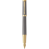 Feather pen Parker INGENUITY Gray Lacquer GT FP F (60 411)