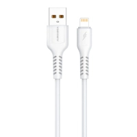 Дата кабель USB 2.0 AM to Lightning 1.0m 2.4A silicone white Denmen (DM-D42L-WH)