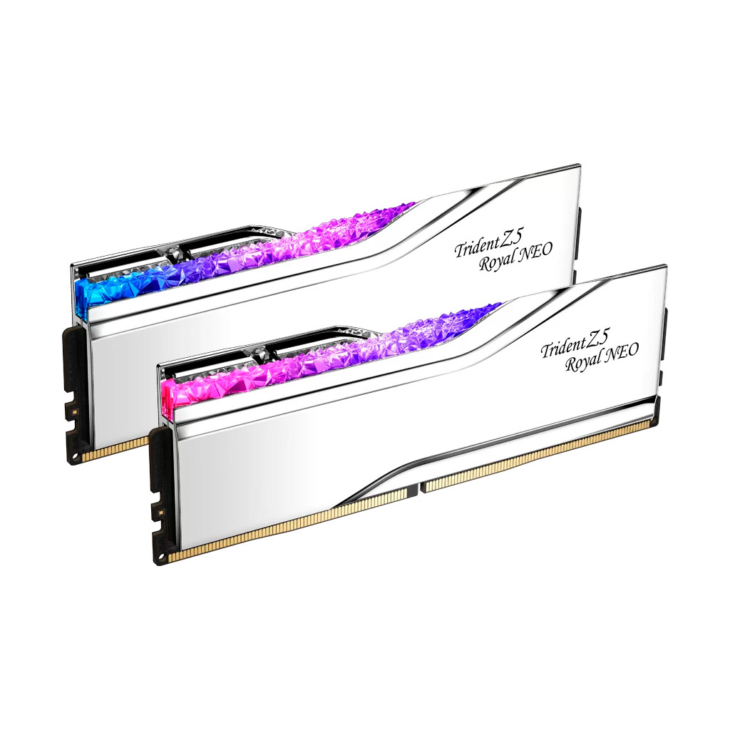 Модуль пам'яті для комп'ютера DDR5 64GB (2x32GB) 6000 MHz Trident Z5 Royal Silver G.Skill (F5-6000J2836G32GX2-TR5S)