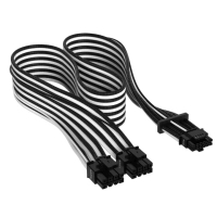 Кабель живлення video power 12+4pin PCIe Gen 5 12VHPWR 600W black/white Corsair (CP-8920333)