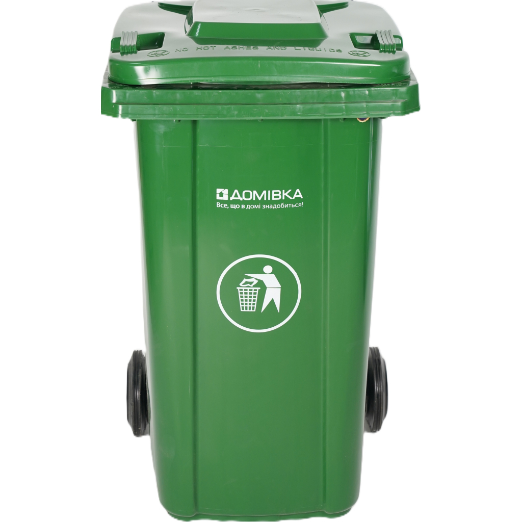 Контейнер для сміття Домівка 240L-E Зелений 240 л (000033124)