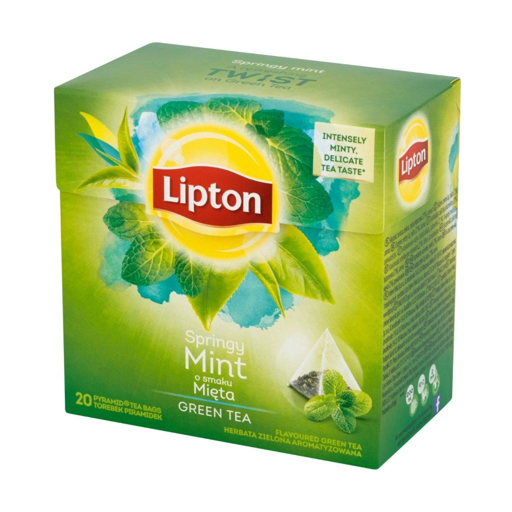 Чай Lipton зелений "Intense mint" 20 пакетиків (5063270108284)