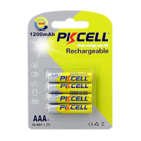 Акумулятор AAA R03 1200mAh 1.2V NiMH Rechargeable Battery, 4шт/бл PkCell (PC/AAA1200-4B)