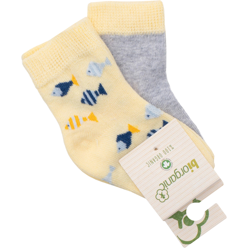 Шкарпетки дитячі Bibaby з рибками (68377-18-24-yellow)
