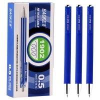 Baoke gel pen automatic 0.5mm, soft cover, blue, 12 pcs (PC1902)