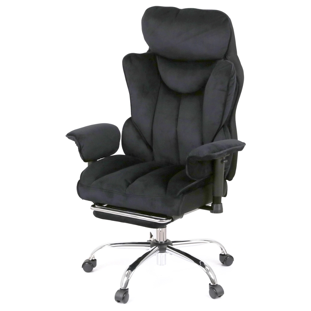 Офісне крісло Аклас Бамбетель RL 10093H (Оксамит Чорний) (00158596)