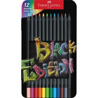 Colored pencils Faber-Castell Black Edition tincolour pencils, three-sided, ebony, 12 colors (116413) (32087)