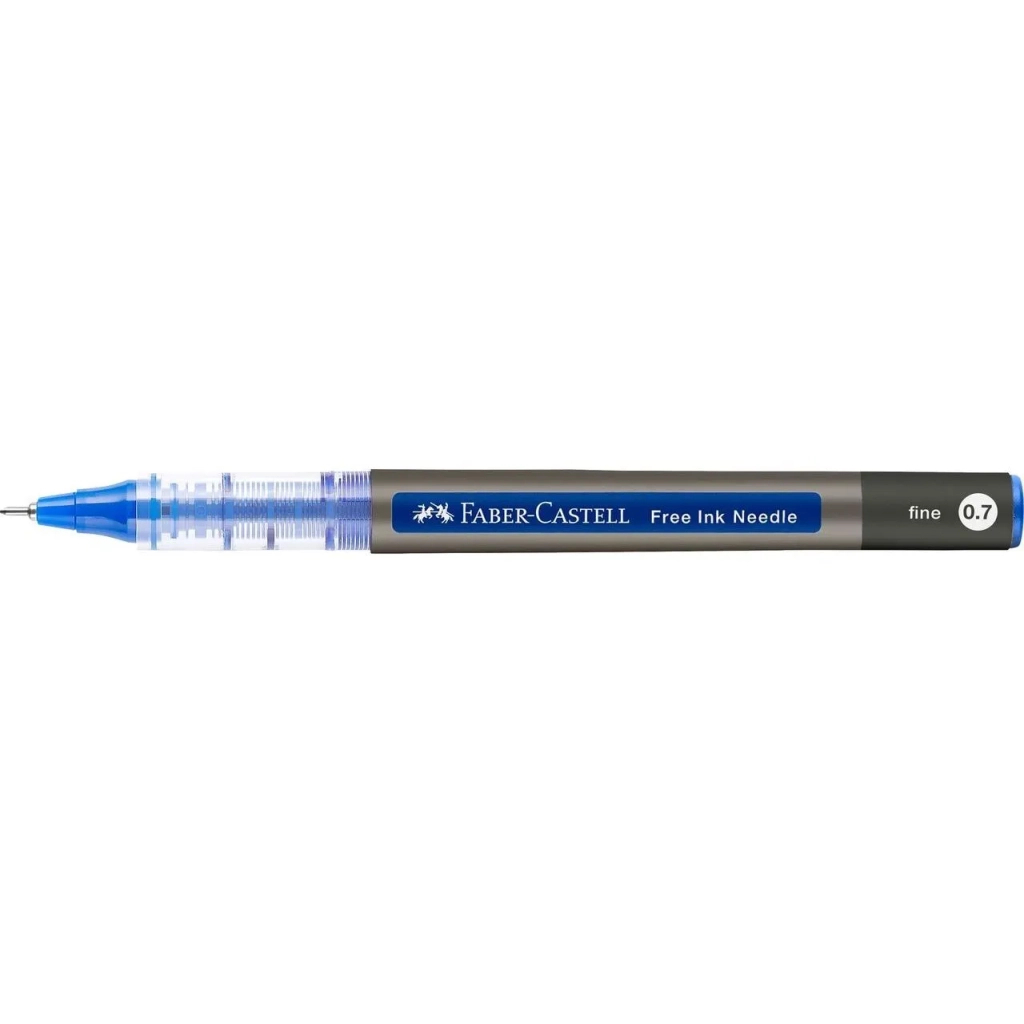 Ролер Faber-Castell Free Ink Needle Micro, колір чорнил синій, 0,7 мм, одноразова (31795)