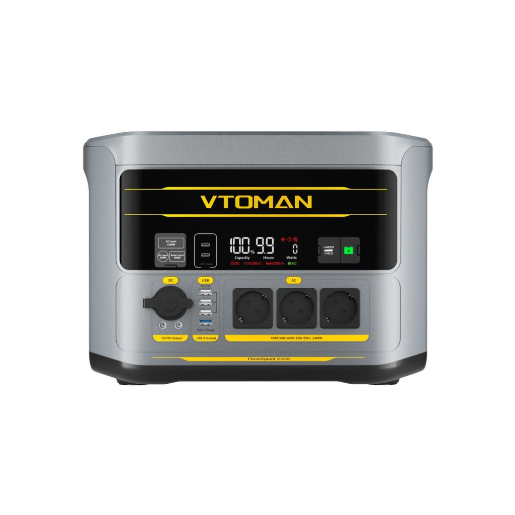 Зарядна станція Vtoman FlashSpeed 2400 2400W 1408Wh LiFePO4 (FlashSpeed 2400) Зарядна станція Vtoman FlashSpeed 2400 2400W 1408Wh LiFePO4 (FlashSpeed 2400)