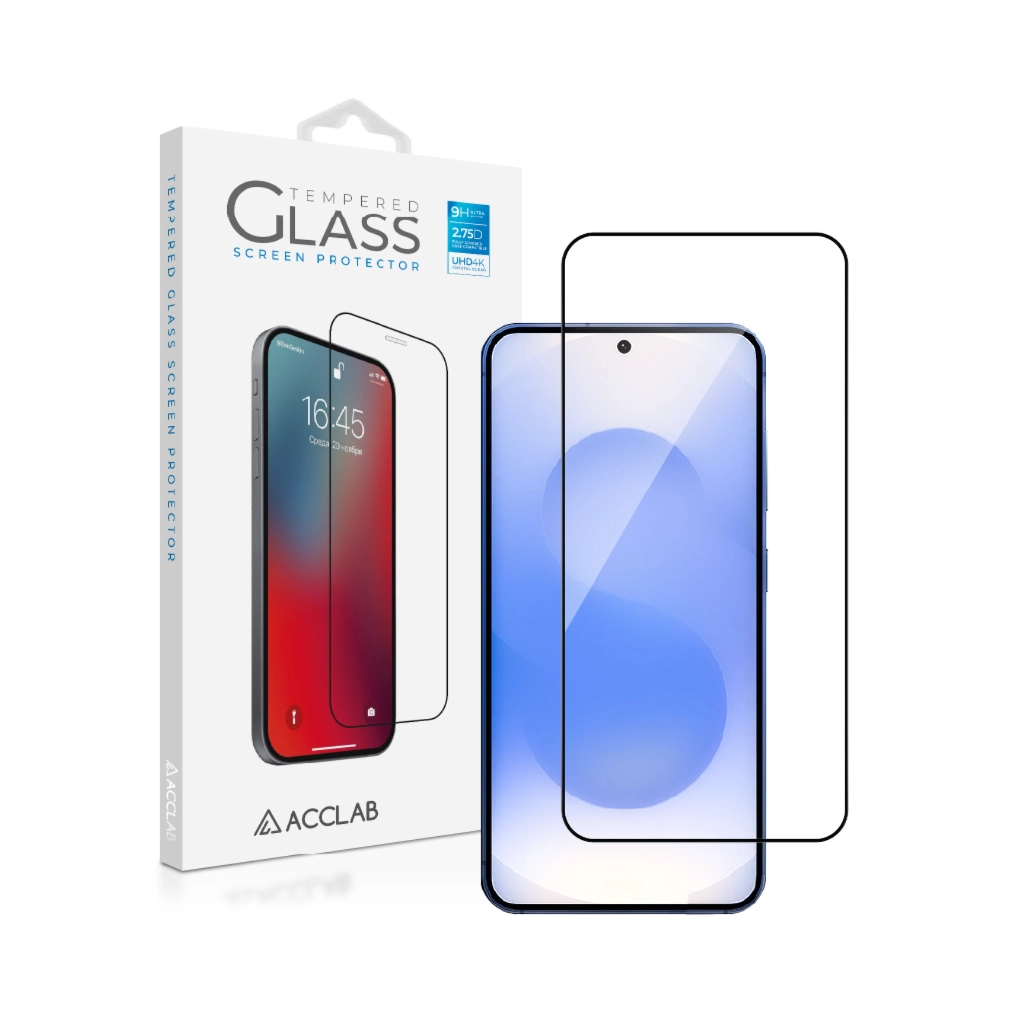Скло захисне ACCLAB Full Glue ESD Samsung S26 Black (1283126633904)