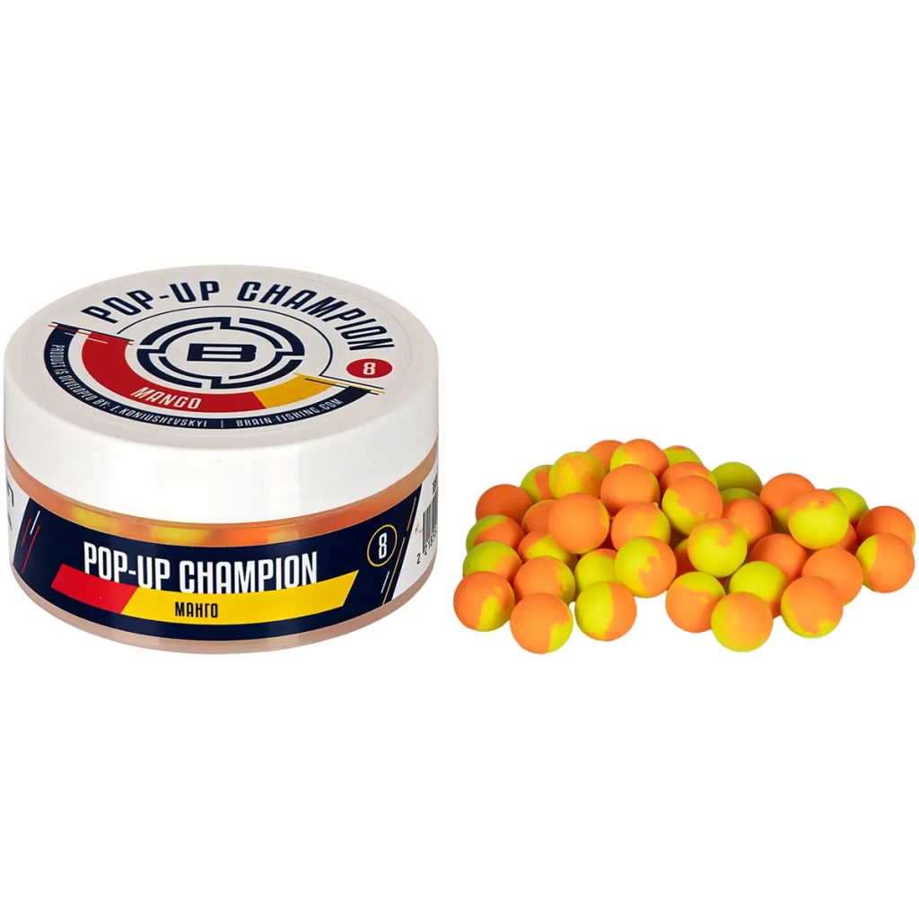 Бойл Brain Champion Pop-Up Mango (Манго) 10mm 34g (1858.22.51) Бойл Brain Champion Pop-Up Mango (Манго) 10mm 34g (1858.22.51)