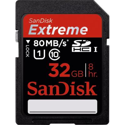 Карта пам'яті SanDisk 32Gb SDHC HD Video eXtreme UHS-I Class 10 (SDSDXS-032G-X46)