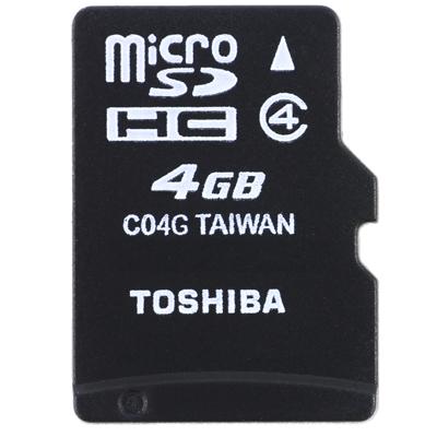 Карта пам'яті Toshiba 4Gb microSDHC class 4 (SD-C04GJ(BL5A)