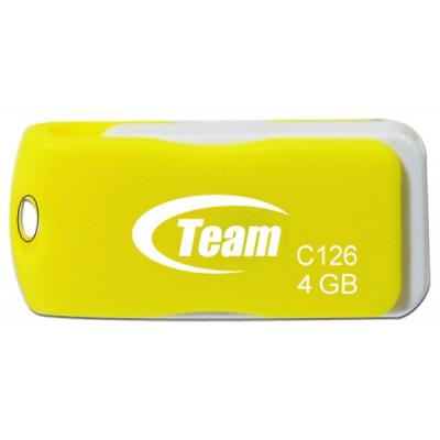 USB флеш накопичувач Team 4GB C126 Yellow USB 2.0 (TC1264GY01)