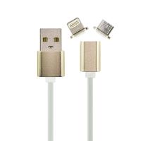 Дата кабель USB Cable Magnetic Universal 2in1 (MicroUSB + iPhone 5) Mobiking (42903)