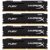 Модуль пам'яті для комп'ютера DDR4 32GB (4x8GB) 2400 MHz HyperX FURY Black Kingston Fury (ex.HyperX) (HX424C15FB2K4/32)