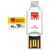 Карта пам'яті Strontium Flash 64GB microSD Class 10 USH-I 566X (SRN64GTFU1T)