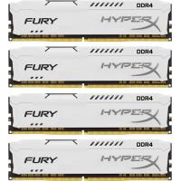 Модуль пам'яті для комп'ютера DDR4 64GB (4x16GB) 2400 MHz HyperX FURY White Kingston Fury (ex.HyperX) (HX424C15FWK4/64)