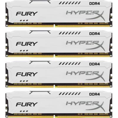 Модуль пам'яті для комп'ютера DDR4 64GB (4x16GB) 2400 MHz HyperX FURY White Kingston Fury (ex.HyperX) (HX424C15FWK4/64)