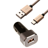 Зарядний пристрій Grand-X 12-24V, Quick Charge QС3.0, + cable USB -> Type C, Cu, 3A, 1 (CH-27TC)