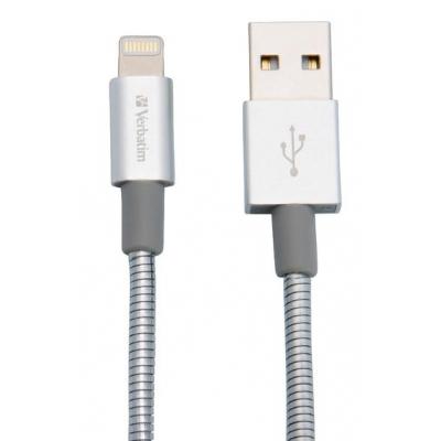 Дата кабель USB 2.0 AM to Lightning 1.0m silver Verbatim (48859)