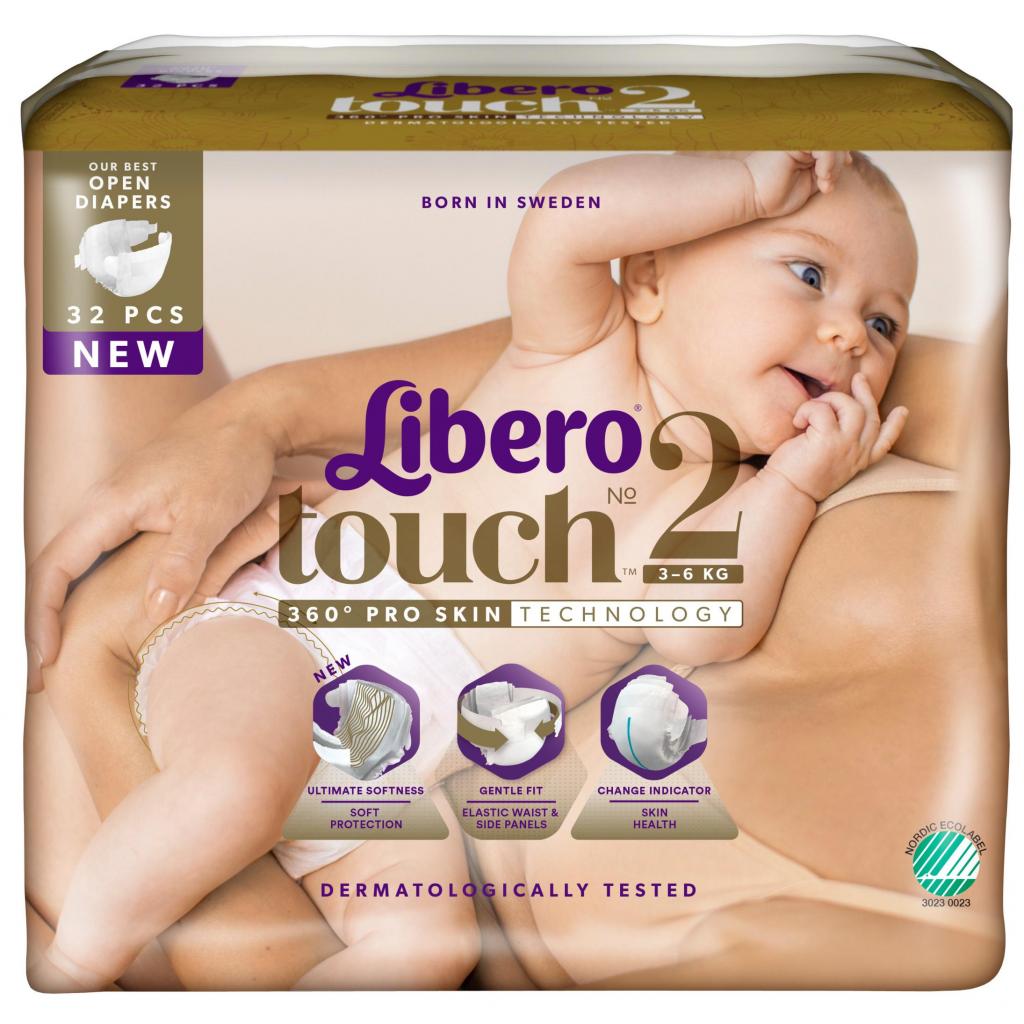 Підгузки Libero Touch 2 (3-6 кг) 32 шт (7322541070315)